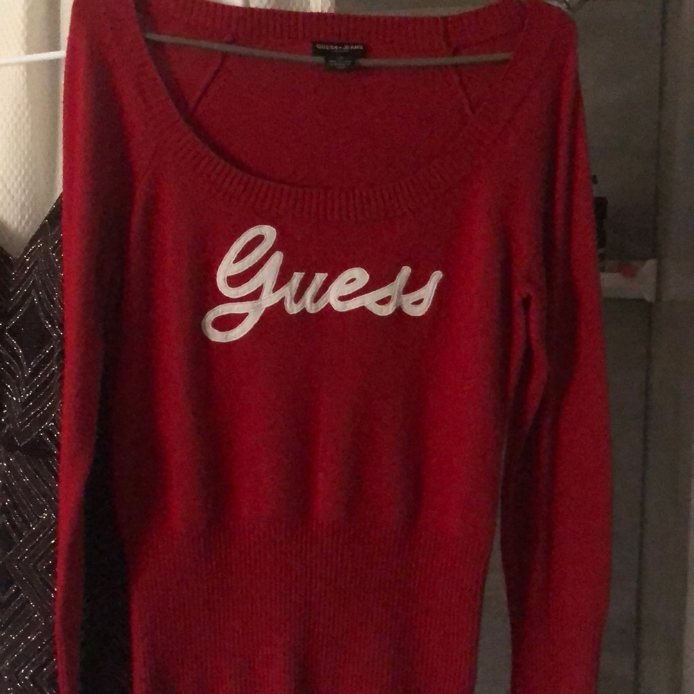 Vintage guess sweater red